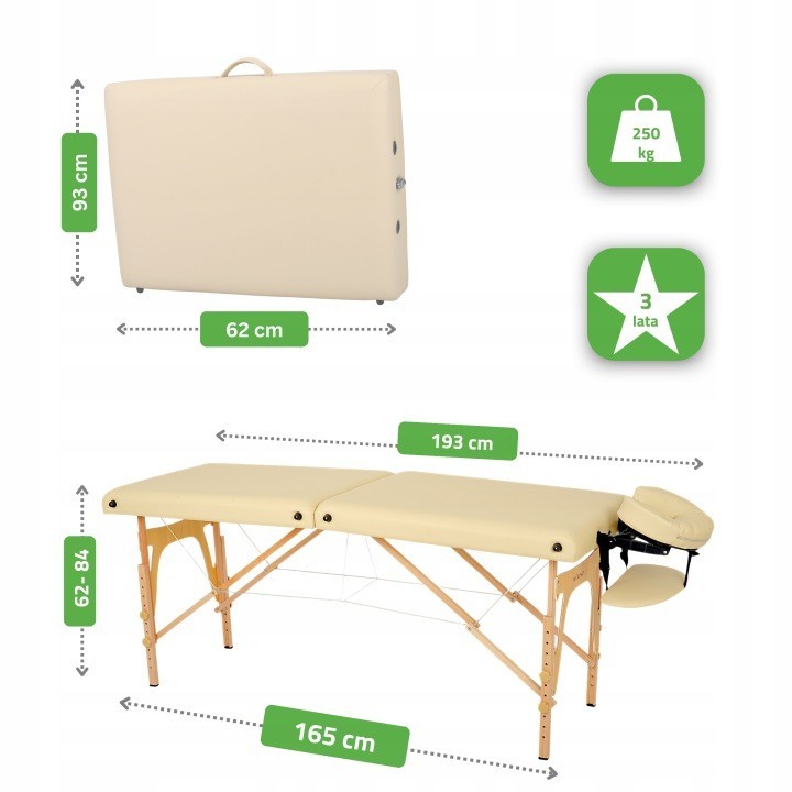 TABLE DE MASSAGE SONIA, LIT, HOUSSE PLIABLE ET PORTABLE, LÉGÈRE (11 KG)