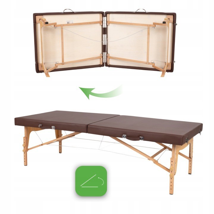 Table de massage thaïlandaise pliable pour thérapie manuelle, en bois, Niro, 80 cm