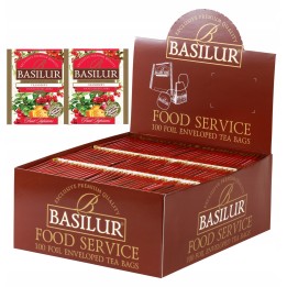 Thé aux fruits Basilur CRANBERRY à la CRANBERRY, sans caféine, HoReCa - 100 pièces