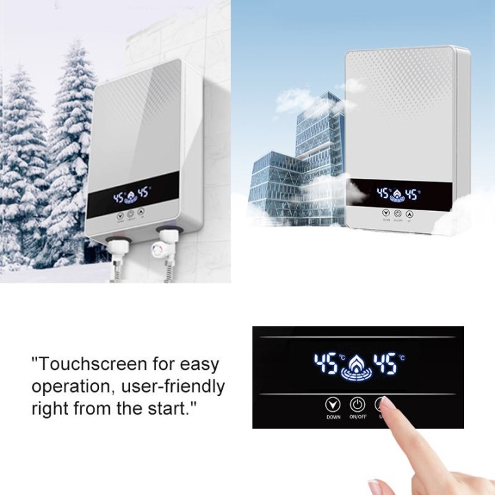 Chauffe-eau instantané intelligent 5500 W, chaudière électrique, chauffe-eau instantané sans réservoir pour douche d'appartement