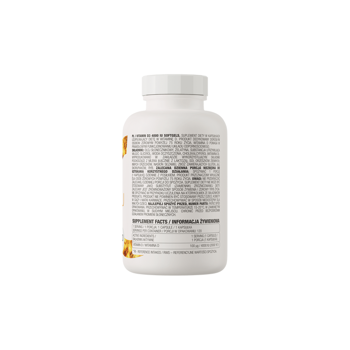 Vitamine D3 4000 IU 120 gélules