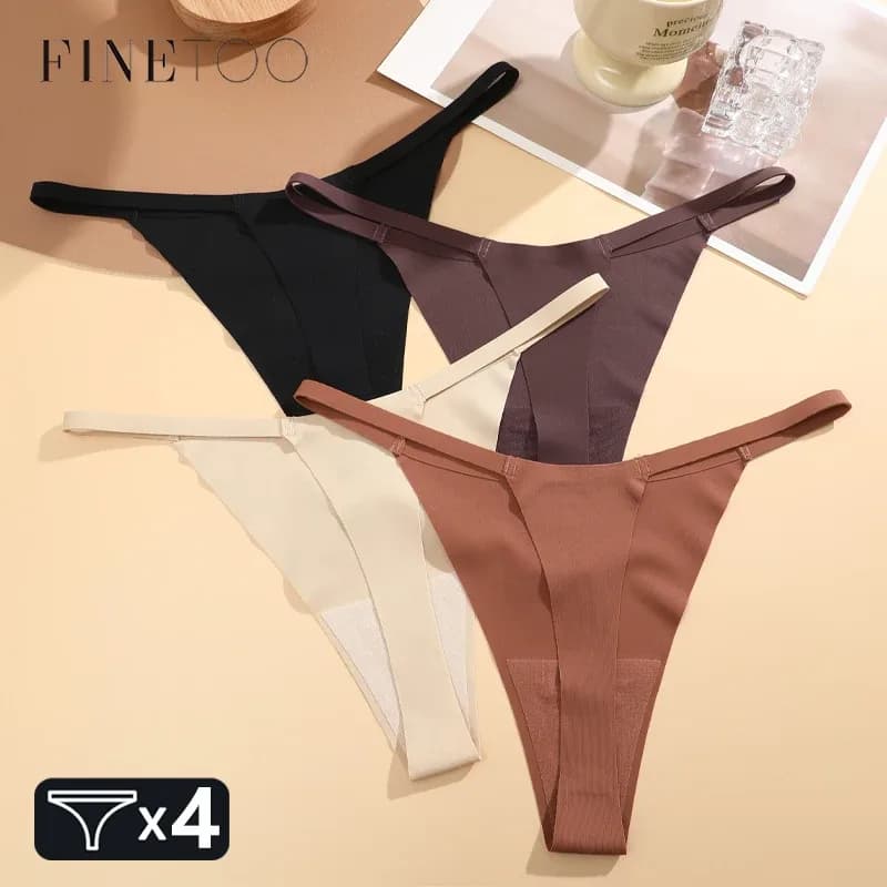 Ensemble de sous-vêtements ultra-minces sans couture pour femmes, culotte sexy à ceinture fine, string de haute commande pour filles, string respirant, lingerie féminine, 4 pièces, 12 pièces