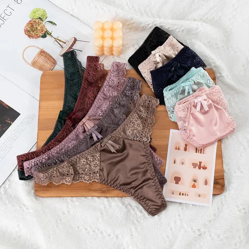 Style européen tongs sexy mode évidé confort culotte taille basse sans couture string T pantalon sexy dentelle culotte lingerie