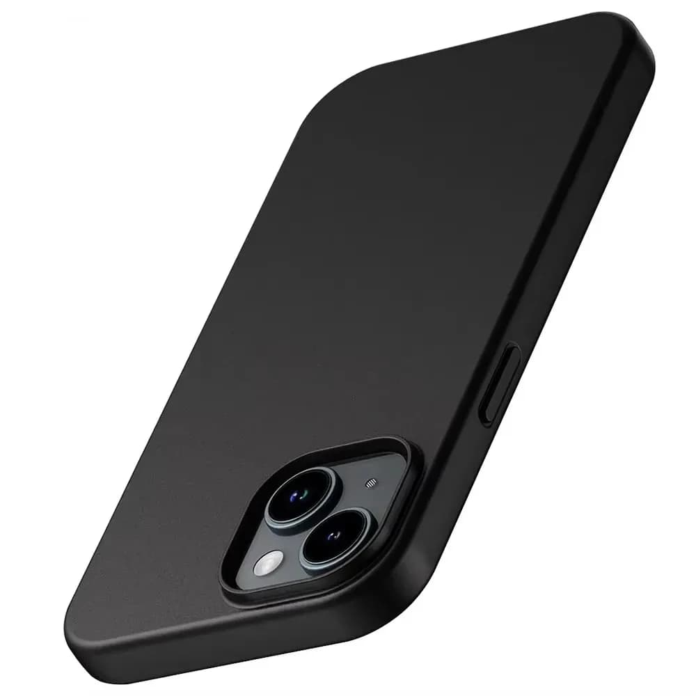 Coque souple de luxe en Silicone mat, étui arrière noir solide pour iPhone 16 15 14 Plus 13 12 Mini 11 Pro XS Max X XR SE 2 3 7 8 Plus
