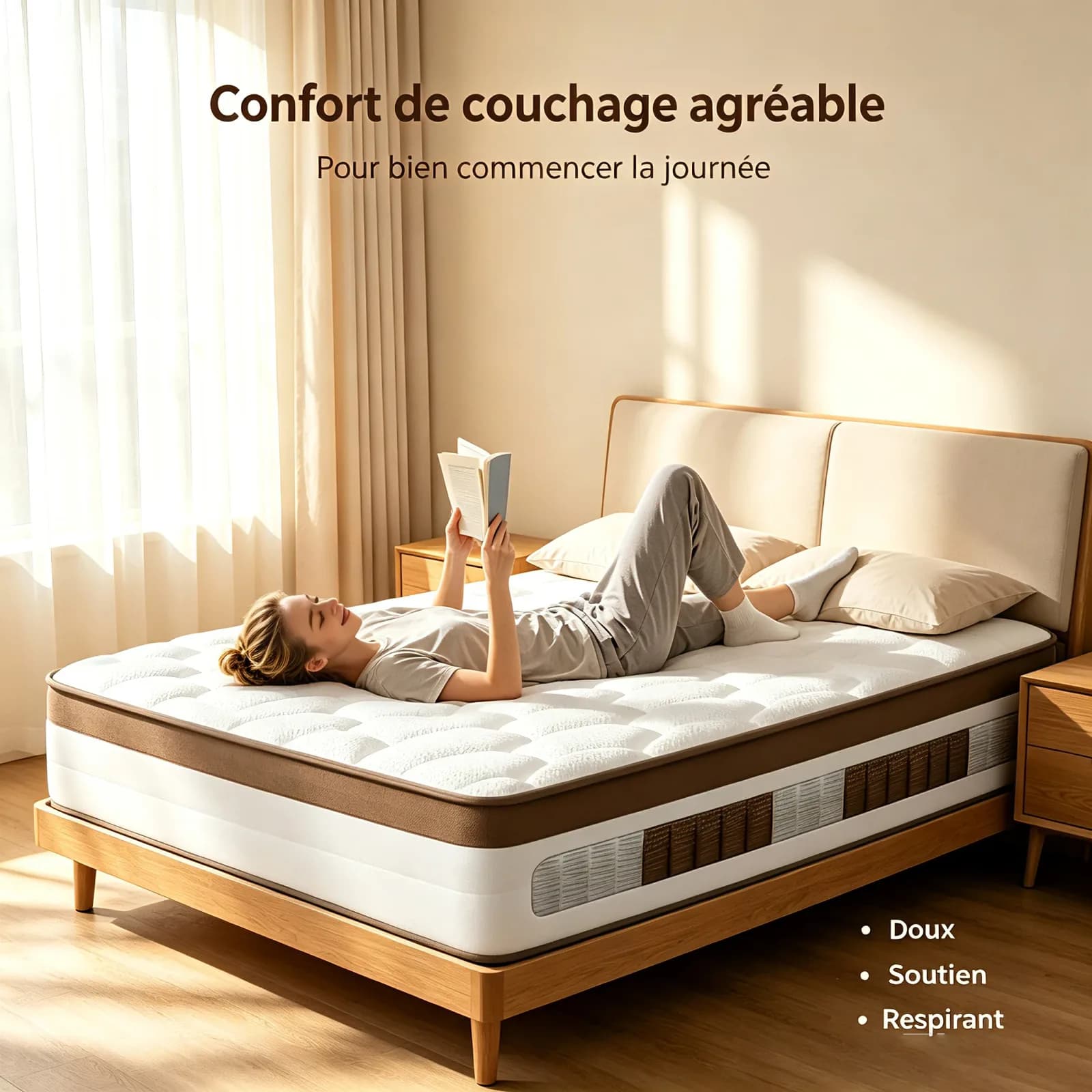 Expédition éclair depuis l'UE|Matelas LUVANZA 25cm 7 Zones|Elasticité ponctuelle orthopédique – adieu les maux de dos !|Respirant, lavable, anti-acariens|100 nuits d'essai|Économisez maintenant !