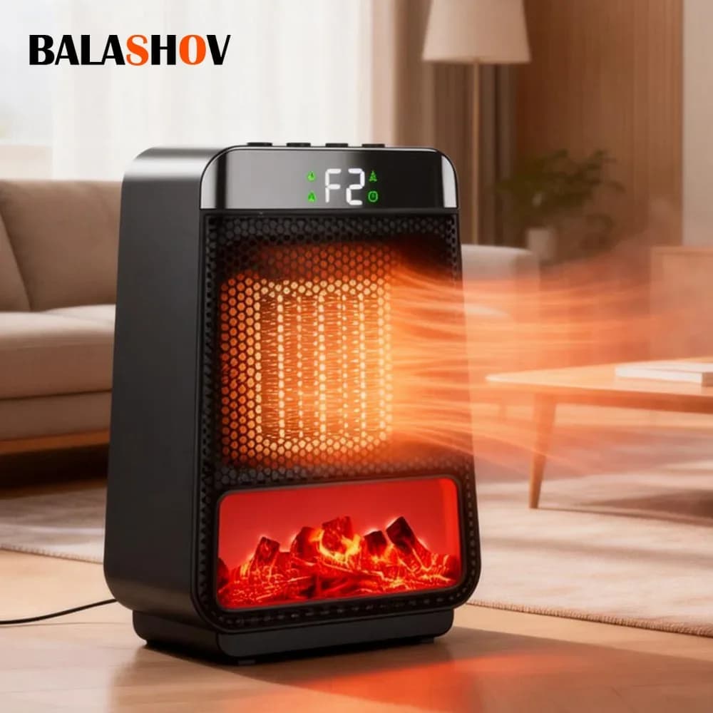 Chauffage électrique Portable de bureau, 1000W, ventilateur de chauffage PTC, souffleur d'air chaud pour la maison et le bureau, Mini radiateur