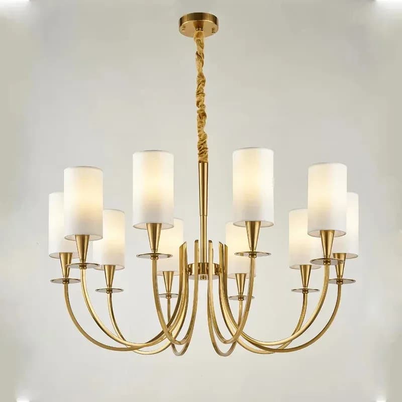 Lustres de plafond de style rural américain, luminaires suspendus en cuivre de style nordique pour salon, éclairage pour restaurant chinois, chambre et cuisine.
