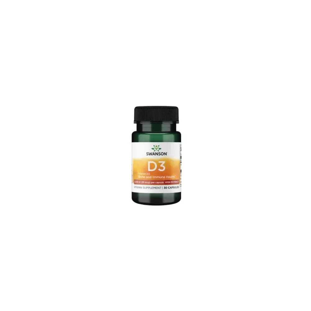 Swanson Vitamine D-3 1000 30 gélules
