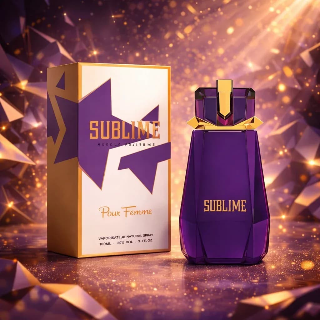Sublime Pour Femme - Montage Brands. 100 ml Parfum intense et mystérieux aux notes florales orientales, aux accords de jasmin, de bois de cachemire et d'une base d'ambre