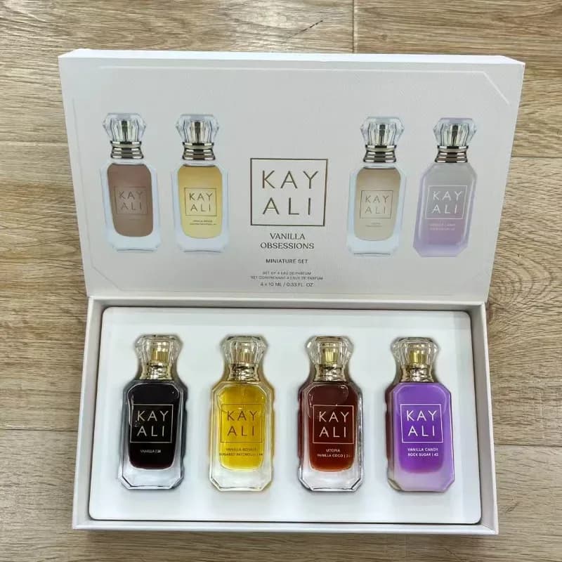 Coffret cadeau de parfum pour femme KAYALI, 4*10ml, parfum naturel longue durée, frais, doux, élégant, floral, fruité, musqué, deux senteurs