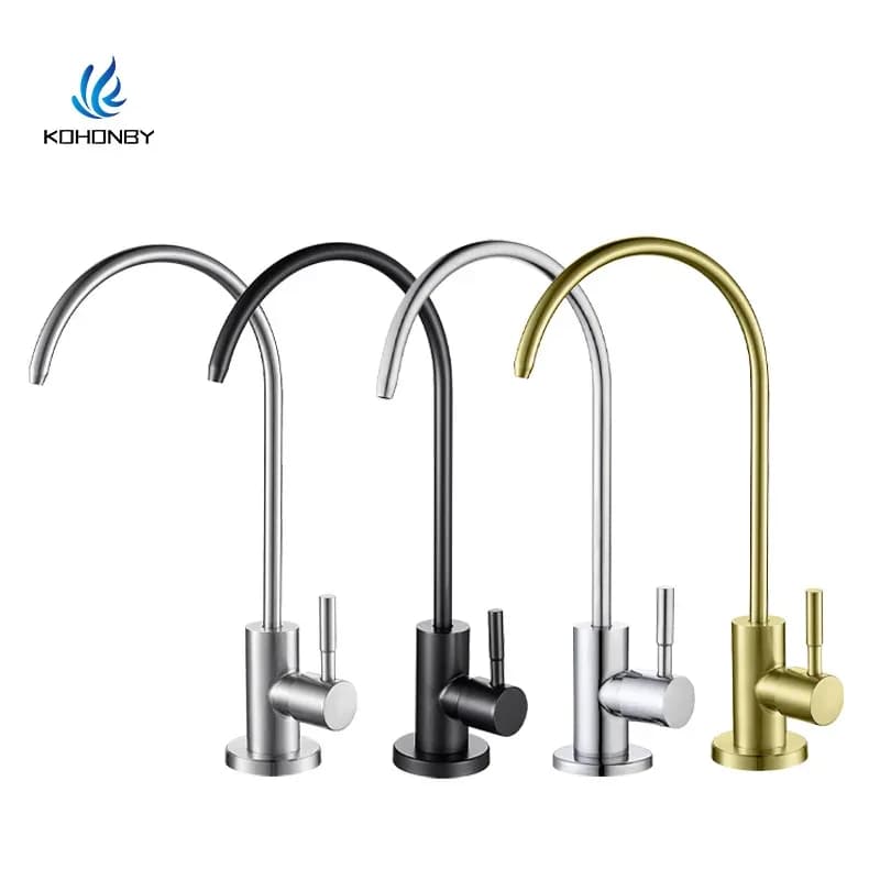 Purificateur d'eau de cuisine en acier inoxydable 304, purificateur d'eau rotatif à refroidissement unique, robinet d'eau potable directe