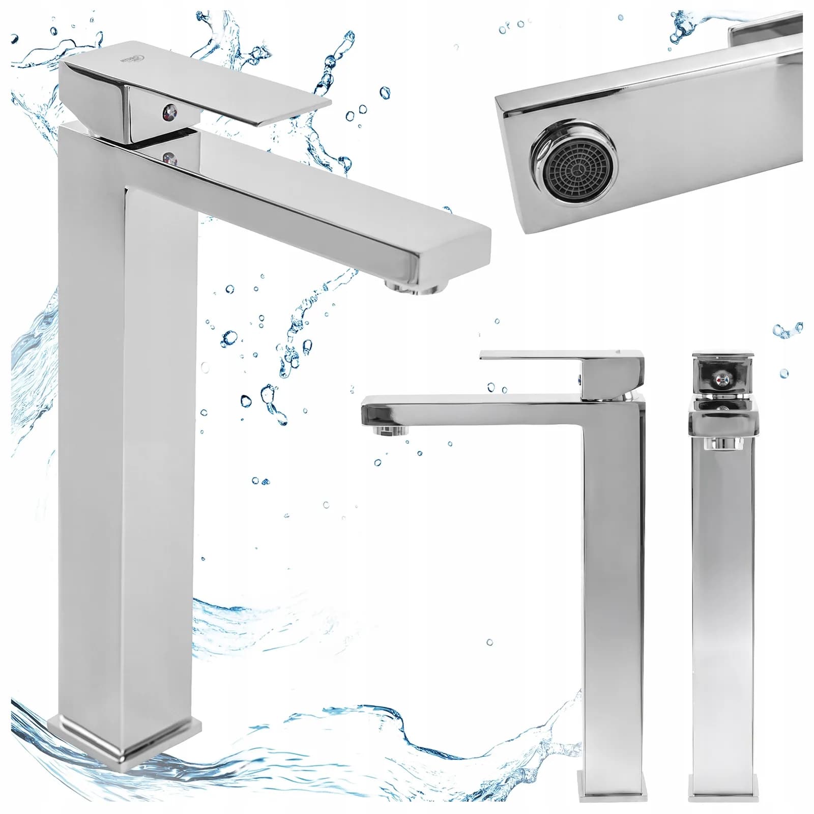 Mitigeur de lavabo haut pour vasque à poser avec aérateur F211HA chromé