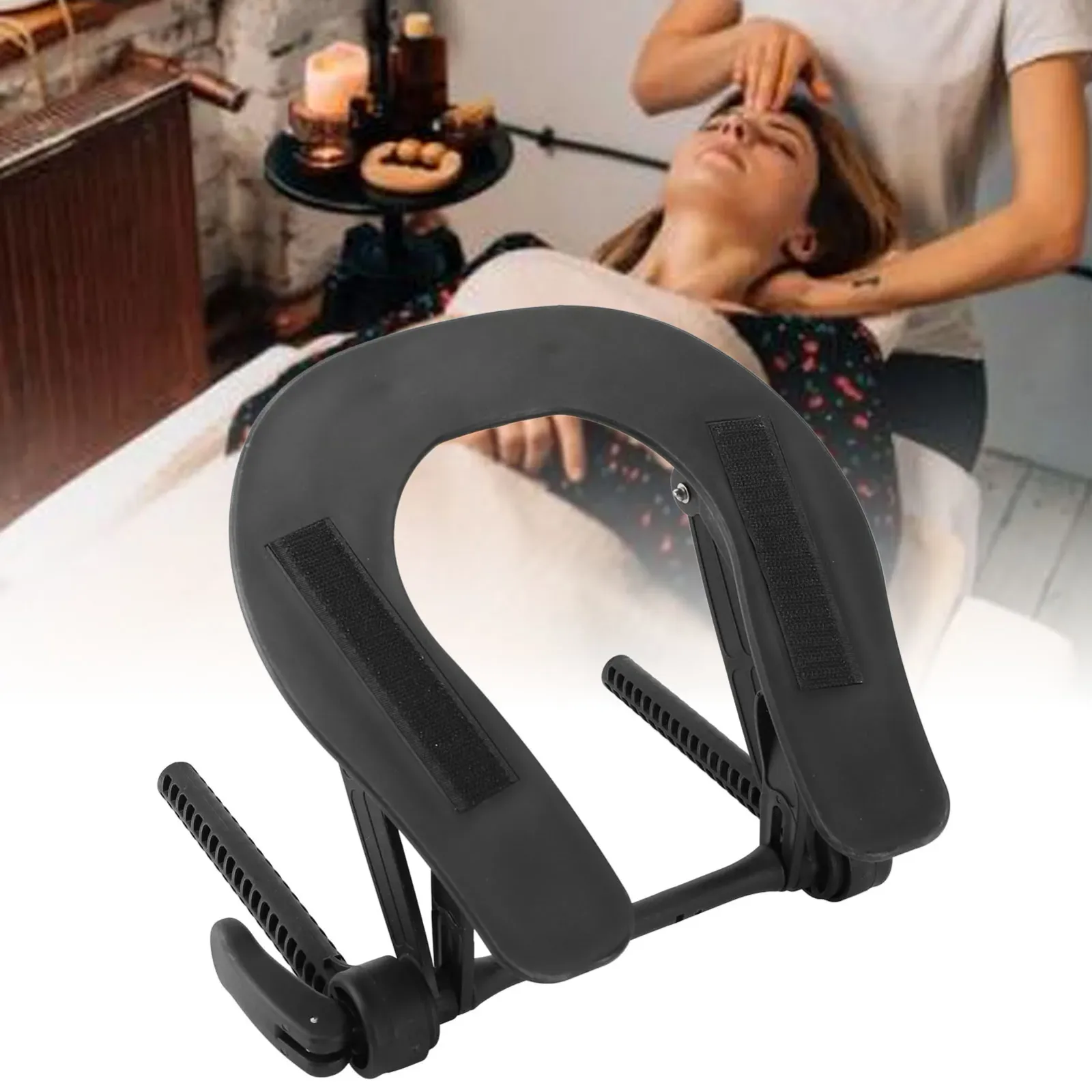 Table de massage avec repose-tête réglable réduisant la pression sur le visage – Plateforme d'appui-tête pour chaise de massage destinée aux salons de beauté