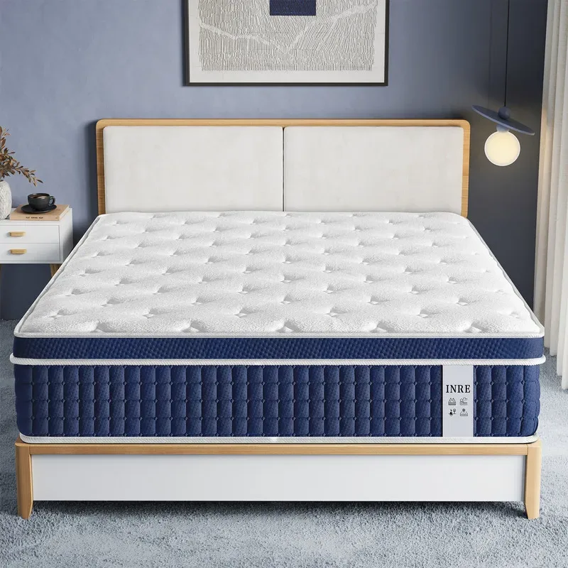 Matelas Hybride 30 cm - Ressorts Ensachés 7 Zones, Fermeté Moyenne - INRE (140x190, 140x200, 160x200)