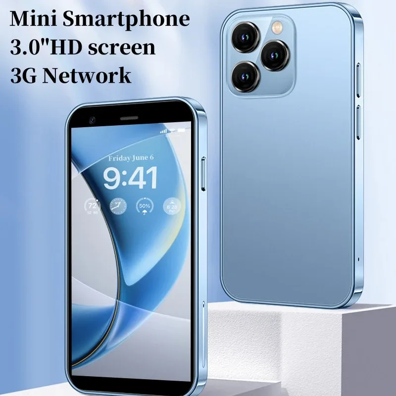 FUFFI I16 Pro Mini Smartphone Android avec Face ID, Portable, Mini Cellulaire 8.1, Écran HD 3.0 Pouces, Batterie 1000mAh