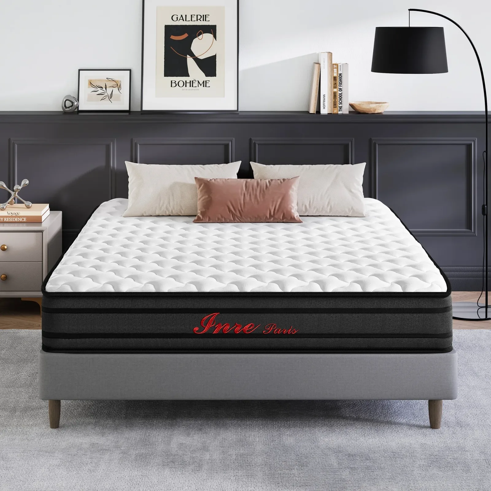 Matelas 25 cm Ultra Épais Réversible – INRE – Soutien Ergonomique, Confort Optimal, Hypoallergénique – 140x200 cm