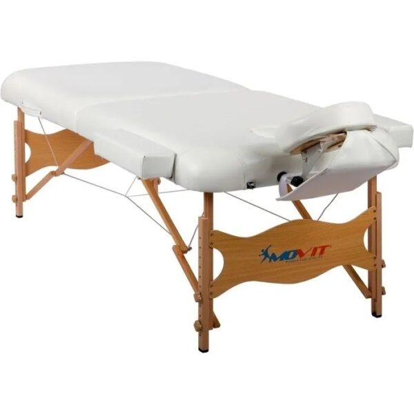 LIT DE MASSAGE BLANC DE MARQUE MOVIT + SAC DE TABLE