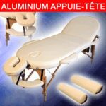 Table de massage ovale 3 zones avec rembourrage de 5cm et châssis en bois et rouleaux