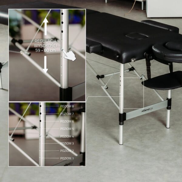 Table de massage aluminium Nadia