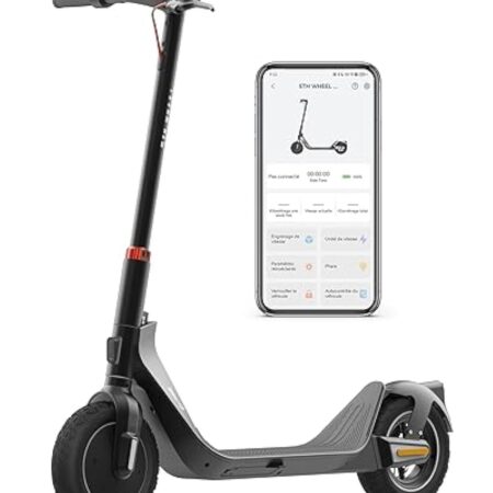 5TH WHEEL G1PRO Trottinette Électrique, Trottinette Electrique Adulte Autonomie 40km,10'' Pneu, Système de Pliage Caché, Moteur 500W, Max 120kg, APP Control, Scooter Électrique Voyage Portatif