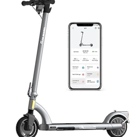 5TH WHEEL M1 Trottinette Électrique, Trottinette Electrique Adulte APP Control, 25 km/h, 3 Niveaux de Vitesse, Régulateur de Vitesse, Trotinette Electrique Pliable et Portable pour Déplacemen