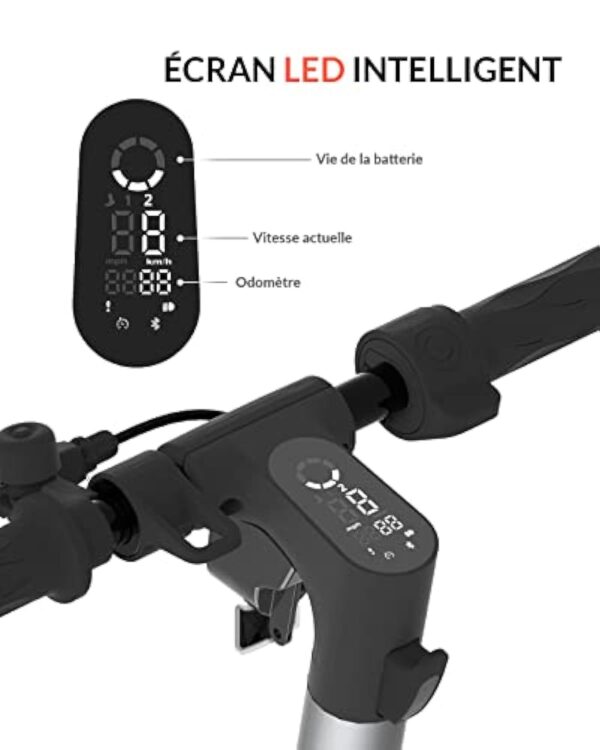 5TH WHEEL M1 Trottinette Électrique, Trottinette Electrique Adulte APP Control, 25 km/h, 3 Niveaux de Vitesse, Régulateur de Vitesse, Trotinette Electrique Pliable et Portable pour Déplacemen – Image 5
