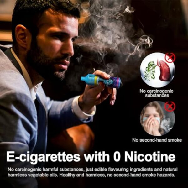 AUPO Vape jetable 9000 bouffées 650mAh E Cigarette Vape Arômes Fruits Puff Cigarettes électroniques rechargeables E-liquide 0mg nicotine (Pastèque -1pc) – Image 4