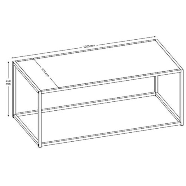 Amazon Basics Rectangulaire Martin Table Basse, Finition chêne, 60 x 120 x 45 cm ((Anciennement marque Movian)) – Image 4