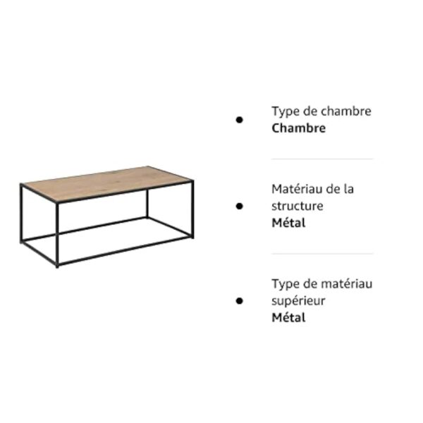 Amazon Basics Rectangulaire Martin Table Basse, Finition chêne, 60 x 120 x 45 cm ((Anciennement marque Movian)) – Image 10