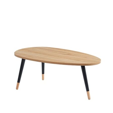 BAÏTA Table Basse Organic - Coloris Bois et Noir - L88cm