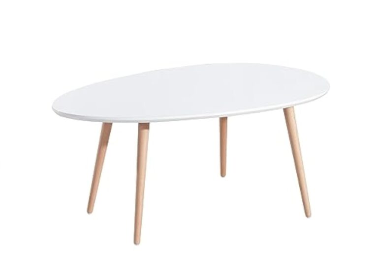 BAÏTA Table Basse Stone - Laqué Blanc Mat