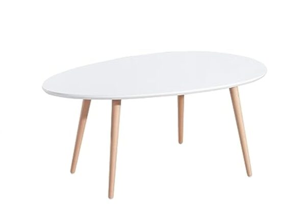 BAÏTA Table Basse Stone - Laqué Blanc Mat – Image 2