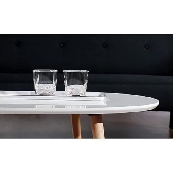 BAÏTA Table Basse Stone - Laqué Blanc Mat – Image 4