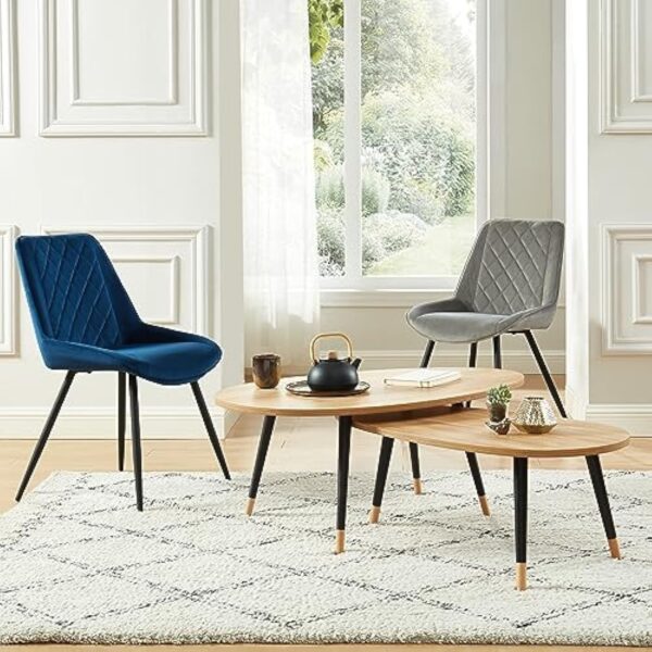 BAÏTA Table Basse Organic - Coloris Bois et Noir - L88cm – Image 6