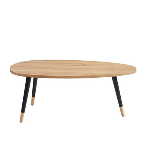 BAÏTA Table Basse Organic - Coloris Bois et Noir - L88cm – Image 7