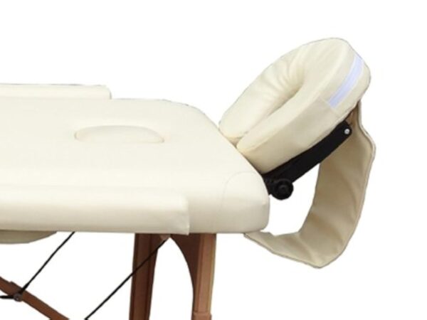 BELTOM Table de Massage 2 Zones Portables Cosmetique lit esthetique avec Panneau Reiki + Sac - Crème – Image 5