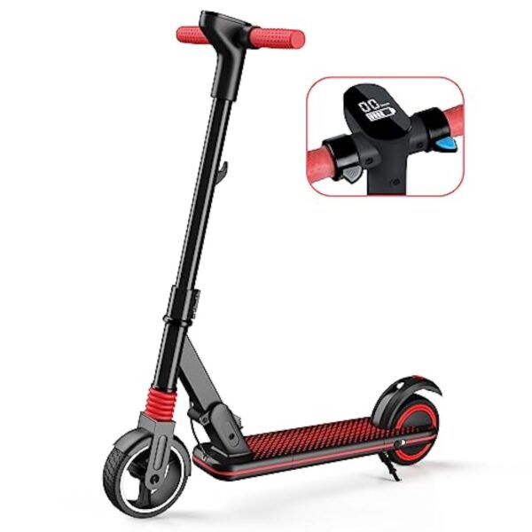 BXHOVERGO Trottinette Electrique Enfant 6,5 Pouces, Trottinette électrique Enfant Pliable 6-12 Ans avec indicateur LED, Facile à Plier, Cadeau pour Les Enfants Adolescents