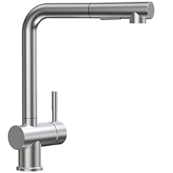 CECIPA X207S Mitigeur Cuisine avec Douchette Extractible, Robinet Cuisine Douchette Extensible, Mitigeur Evier 2 Jets, Robinetterie de Cuisine Rotatif à 360°, Robinet Evier Tete en Acier Inox