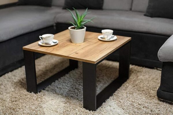 Clif - Table basse de salon moderne universelle - 65 x 65 x 40 cm - Smart Living - Table basse rectangulaire - Sofatish (Craft Oak)