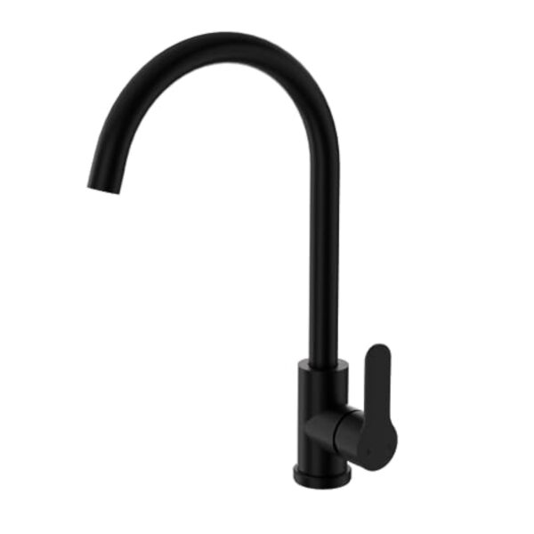 DETBOM Robinet Cuisine Noir de Haute Pression Pivotant à 360°, Robinetterie Cuisine en Acier Inoxydable, Mitigeur Cuisine avec Bec de Hauteur-257mm… – Image 2