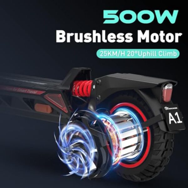 EVERCROSS A1 500W Trottinette Electrique Adulte, 10" Pliable Scooter Électrique Adulte App Control, 48V 14Ah Autonomie 50km, 3 Modes de Vitesse Trottinette Électrique – Image 5