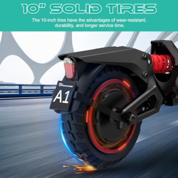 EVERCROSS A1 500W Trottinette Electrique Adulte, 10" Pliable Scooter Électrique Adulte App Control, 48V 14Ah Autonomie 50km, 3 Modes de Vitesse Trottinette Électrique – Image 8