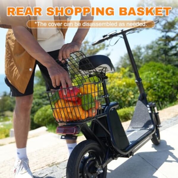 EVERCROSS ES2 Électrique Scooter, Scooter Adultes avec 36V,10.4Ah Batterie, Pliable Léger pour Pneus Pneumatiques de 12" avec Adulte Panier – Image 7