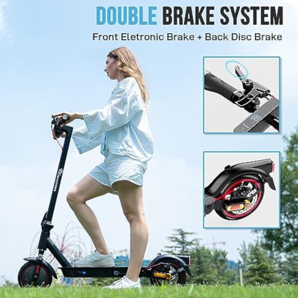EVERCROSS EV85F Trottinettes Électriques Adultes, 8.5" Électrique Trottinette Pliable - Application, Moteur 350W, Batterie 7.8AH, Poids 15KG, Charge Max 120KG, Double Frein, Double Amortisseurs – Image 6