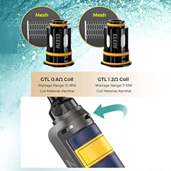 Eleaf iSOLO AIR 2 Kit Cigarettes électroniques Vape 1500mAh Batterie Cigarette Electronique Complet Kit, Top Fill Atomiseur 2ml& 0,8ohm 1,2ohm Vape Résistance Sans nicotine ni tabac, Black – Image 5