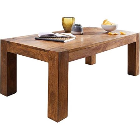 FineBuy Table Basse Bois Massif Sheesham Table de Salon 110 x 40 x 60 cm | Table d'appoint Style Maison de Campagne | Meubles en Bois Naturel | Table en Bois Massif Meubles en Bois Massif