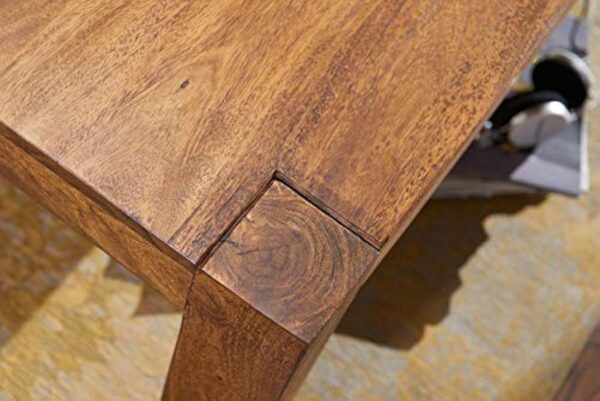 FineBuy Table Basse Bois Massif Sheesham Table de Salon 110 x 40 x 60 cm | Table d'appoint Style Maison de Campagne | Meubles en Bois Naturel | Table en Bois Massif Meubles en Bois Massif – Image 5