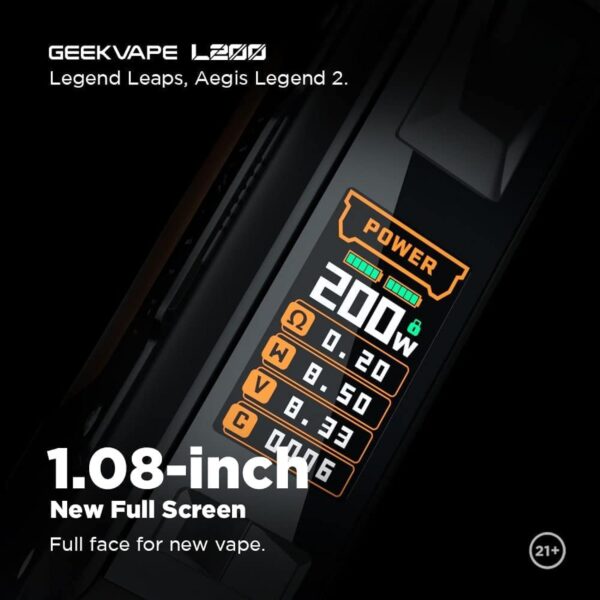 GEEKVAPE Aegis Legend 2 Kit - GEEKVAPE L200 Box Mod 200W + Z Sub Ohm 2021 Réservoir 5.5ml (Z0.2 + Z0.25 Coil) - Sans nicotine – Image 6