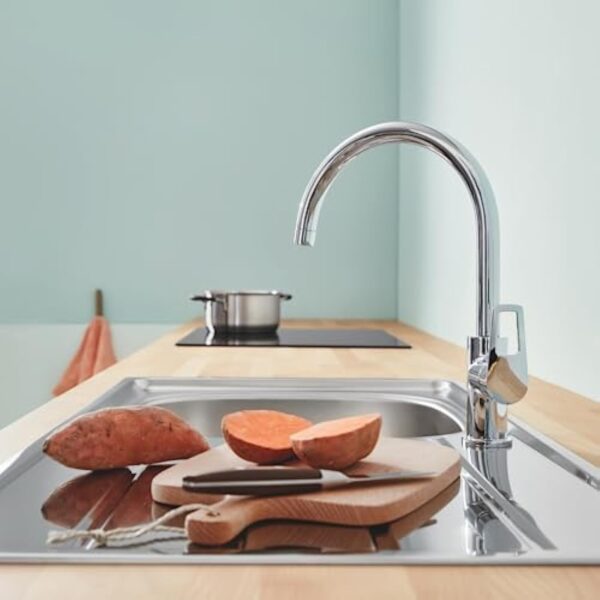 GROHE Mitigeur Monocommande Evier Bec C Bauloop 31368001 (Import Allemagne) Chromé – Image 3