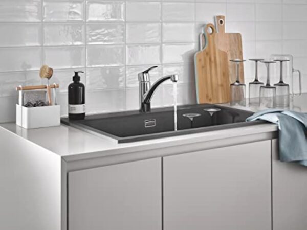 GROHE QUICKFIX Start Robinet de cuisine évier Start, rotation 140°, robinet de cuisine installation et nettoyage facile, chromé, 30530002 (Import Allemagne) – Image 4